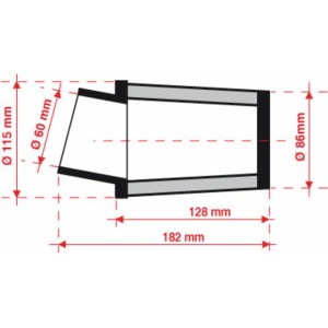 Filtro de aire BMC universal cónico Ø60mm