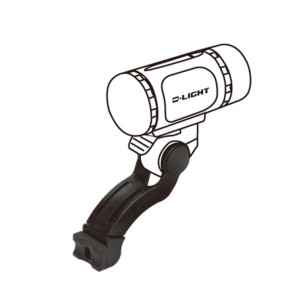 Soporte elevado a la horquilla para luces delanteras de bicicleta