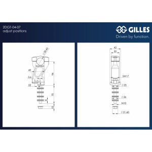 Alzas de manillar ajustables GILLES, negro
