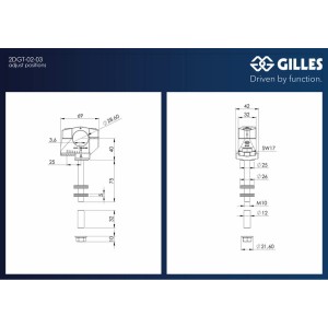 Alzas de manillar ajustables GILLES, negro