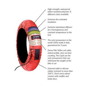 Calentadores Capit Suprema Spina Color negro (17'' - Del.120/Tra.20...