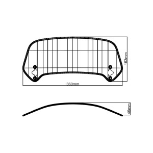 Spoiler X-creen MRA Touring universal, transparente