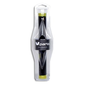 Par puños ciclomotor negro-amarillo V PARTS