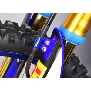 Abrazadera latiguillo de freno delantero SCAR - Azul