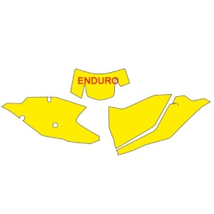 Juego adhesivos porta números BLACKBIRD negro KTM EXC / EXC-F