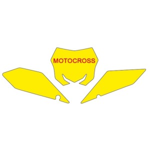 BLACKBIRD Plate Stickers Black Suzuki RM-Z450