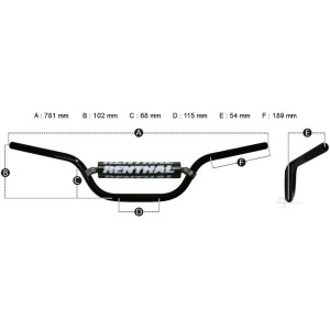 Manillar Renthal Fatbar enduro titanio con protector negro 745-01-TT