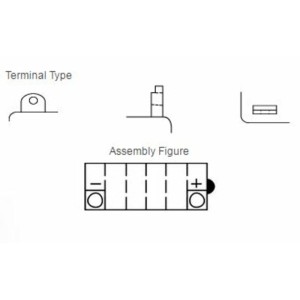 Batería YUASA YB10L-BP Dry charged (sin electrolito)