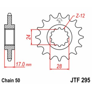 JT SPROCKETS Steel Standard Front Sprocket 295 - 530