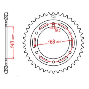Corona JT SPROCKETS acero estándar 3 - Paso 525