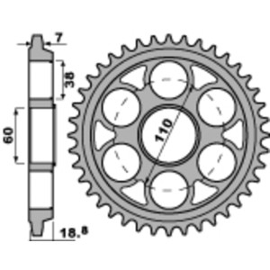 Corona PBR aluminio ultra-light anodizado 4522 - 525
