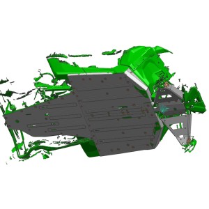 RIVAL Complete skid plate kit w/o front arm guards - Aluminium Can-...