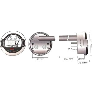 Marcador circular KOSO D64 DL-03S negro BB642W20
