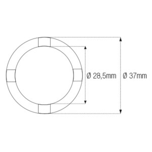 Vaso almenado cilíndrico para eje oscillante/chasis JMP Øint28,5mm ...