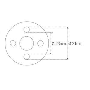 Vaso almenado cilíndrica para columna de dirección JMP Øint23mm /Øe...