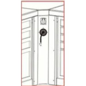 Panel de conexión de esquina entre bancos de trabajo Bike-Lift, con...