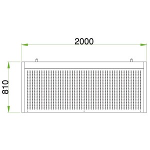 Panel porta-herramientas profesional fijo 2m