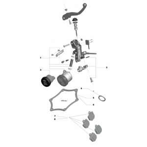 Soporte de retrovisor para bomba Magura 195