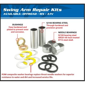 Kit de rodamientos de basculante All Balls 28-1054 (repl 28-1048)