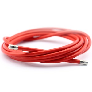 Funda cable acero laminado Ø5 Rojo 2m