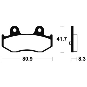 Pastillas de freno Tecnium Scooter orgánicas ME281