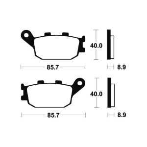 Pastillas de freno Tecnium MA157 Orgánicas