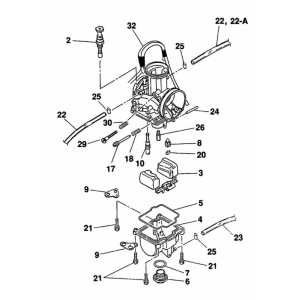 Carburador Quad vent KEIHIN PWK36 Ø35mm