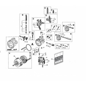 Carburador DELLORTO SHBC 19,19 - starter con cable