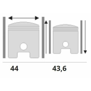 Kit grupo térmico Polini Yamaha Aerox 50 4T