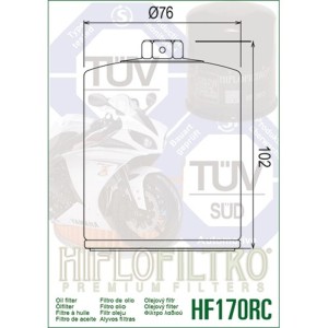 Filtro de aceite HIFLOFILTRO Performance chrome - HF170CRC