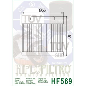 Filtro de aceite HIFLOFILTRO - HF569